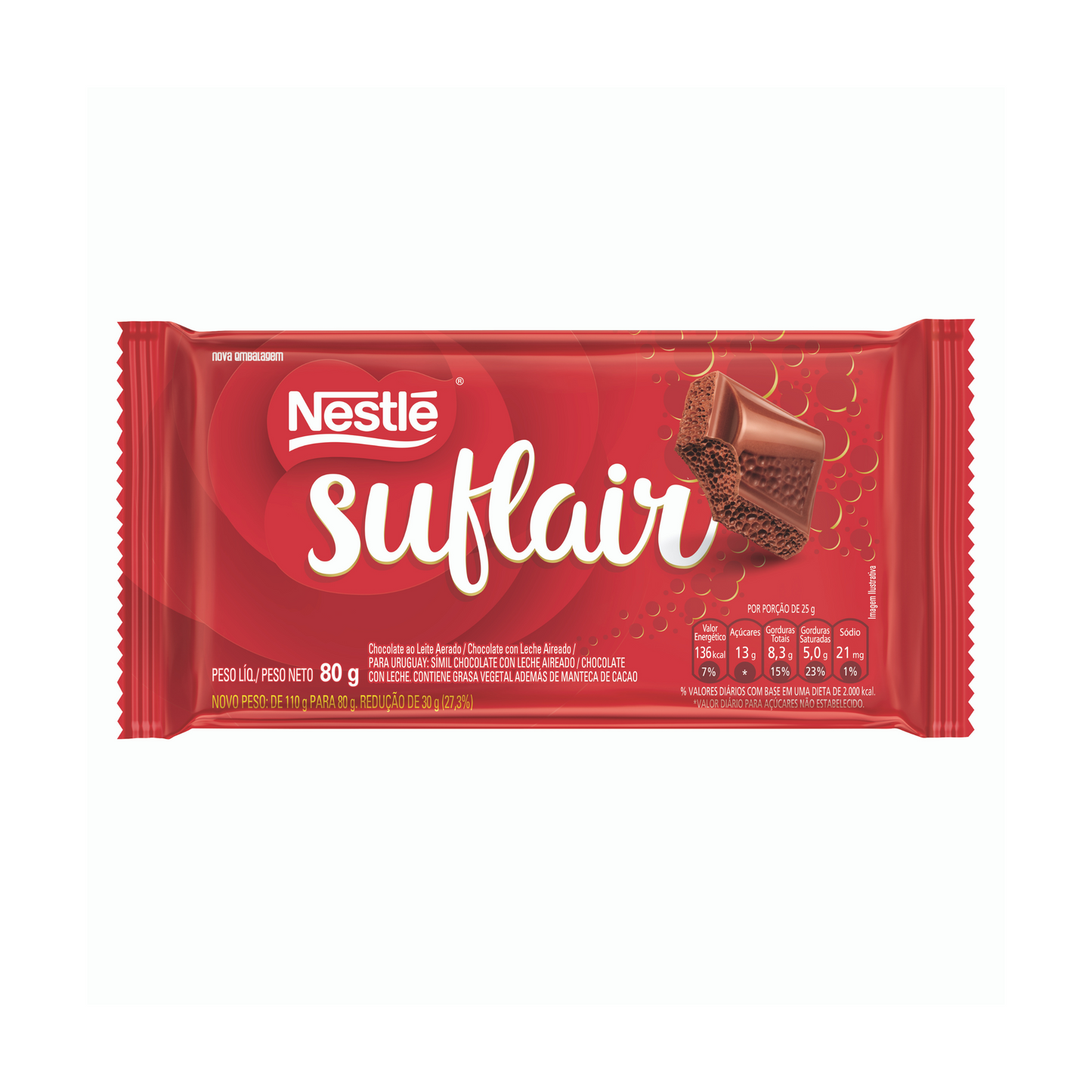 Chocolate Suflair con Leche 80gr